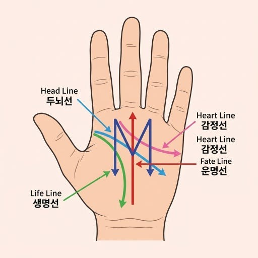 손금 참조 샘플